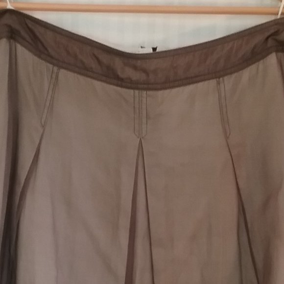 Hugo Boss Skirt | A-line Brown Sheer Overlay | 10 - Picture 3 of 12